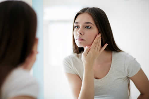 Even beautiful women worry about their skin