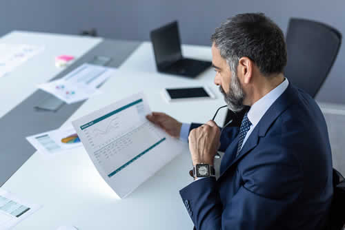 Manager reviewing a submission