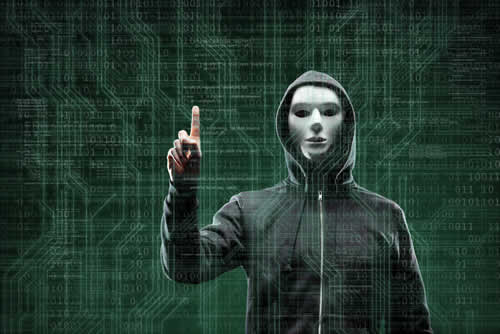 Hacker looking for vulnerability in a system