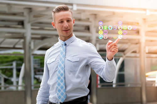 Businessman making choices