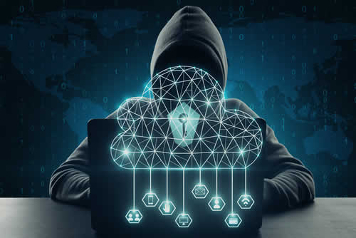 Hacker accessing remote network