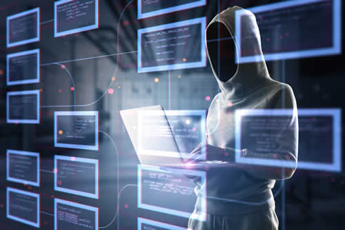 Hacker using stolen credentials for system access