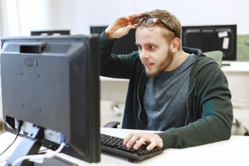 Technician using old software