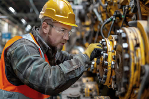 Equipment maintenance worker