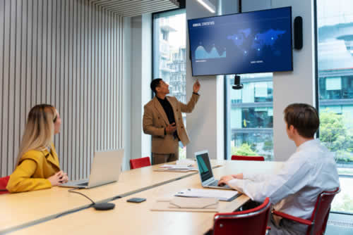 Training room with modern technology