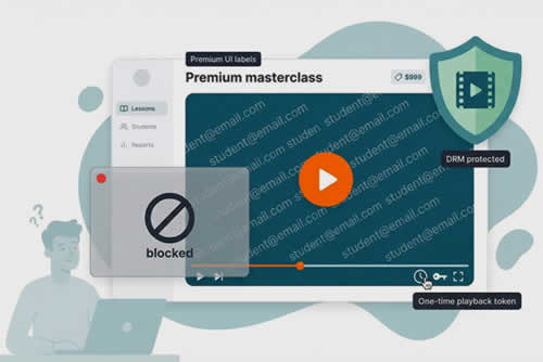 VdoCipher platform screen