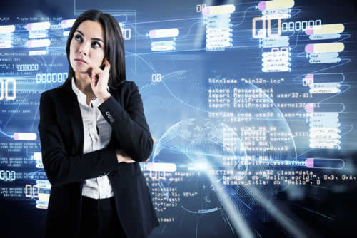 Confused IT manager thinking about a decision