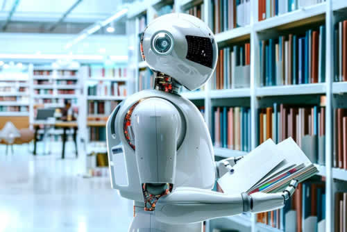 AI robot librarian