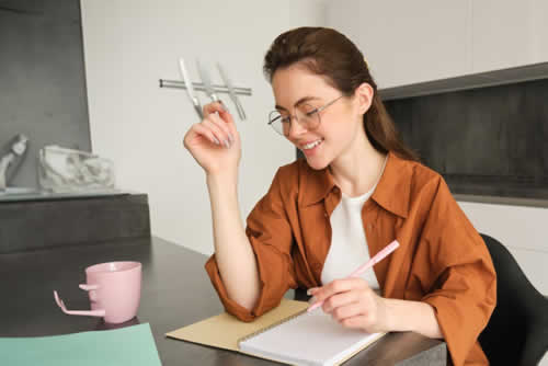 Happy manager with a smart plan