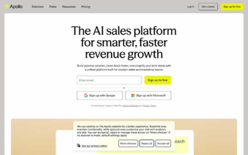 Apollo homepage