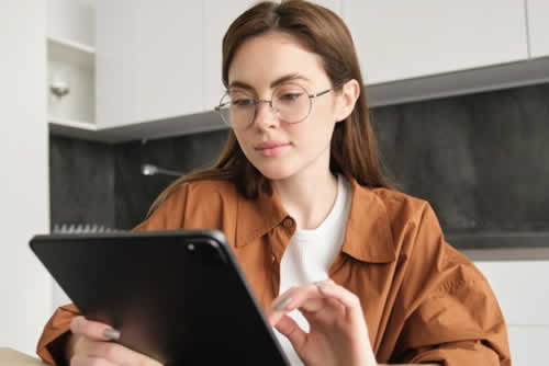 Intern reviewing AI report