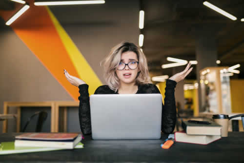 Office worker creating AI mistakes
