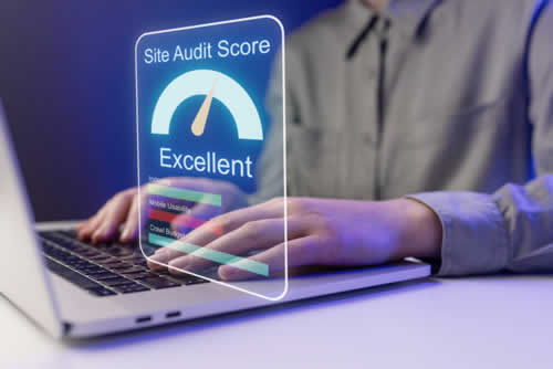 IT technician working on website