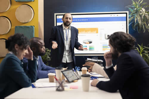 AI SEO marketing meeting