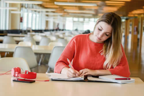 Student studying for their certification exam