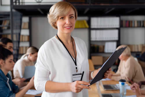 Learning center owner in charge of their operation