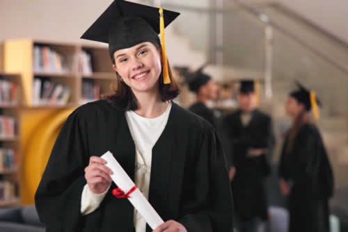 Finance student with degree