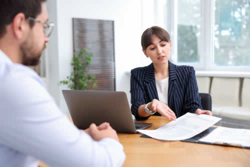Financial analysts at work
