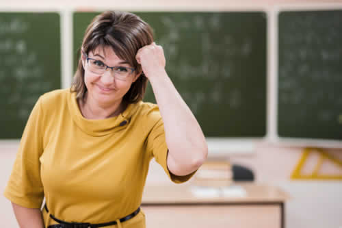 Clever teacher with a lot of experience