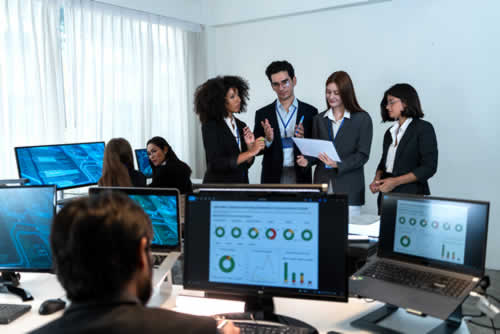 Department discussing performance of their IT