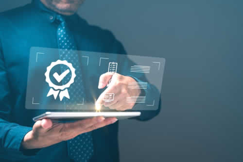 Manager reviewing proposals from IT service providers