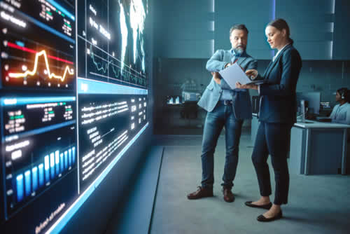 Managers discussing an IT roadmap