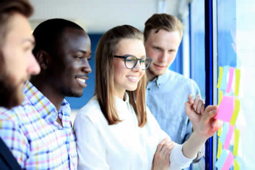 IT team working with clear goals
